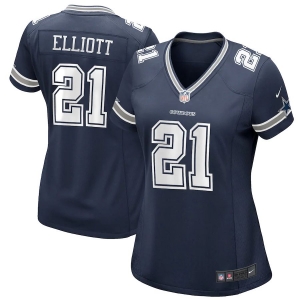 Women's Ezekiel Elliott Navy Player Limited Team Jersey