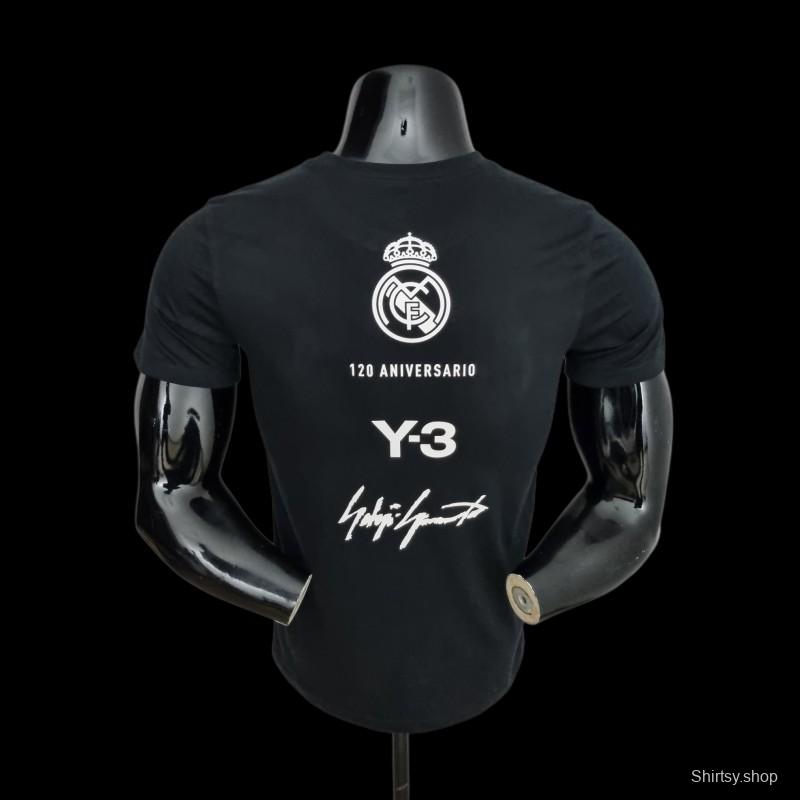 22/23 Real Madrid Y3 Black T-Shirts #0055
