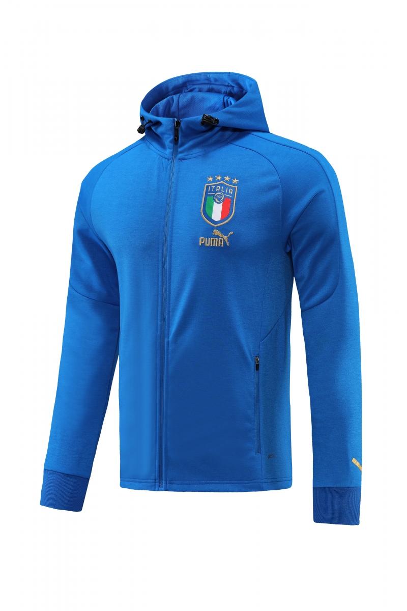 2022 Italy Blue Full Zipper Jacket+Long Pants