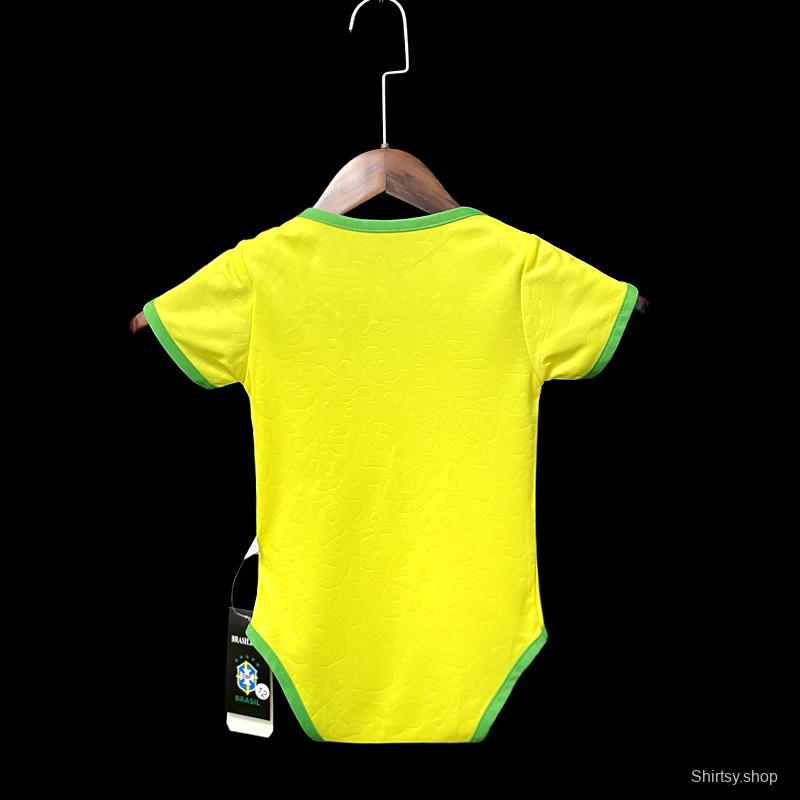2022 Brazil Home Baby Soccer Jersey