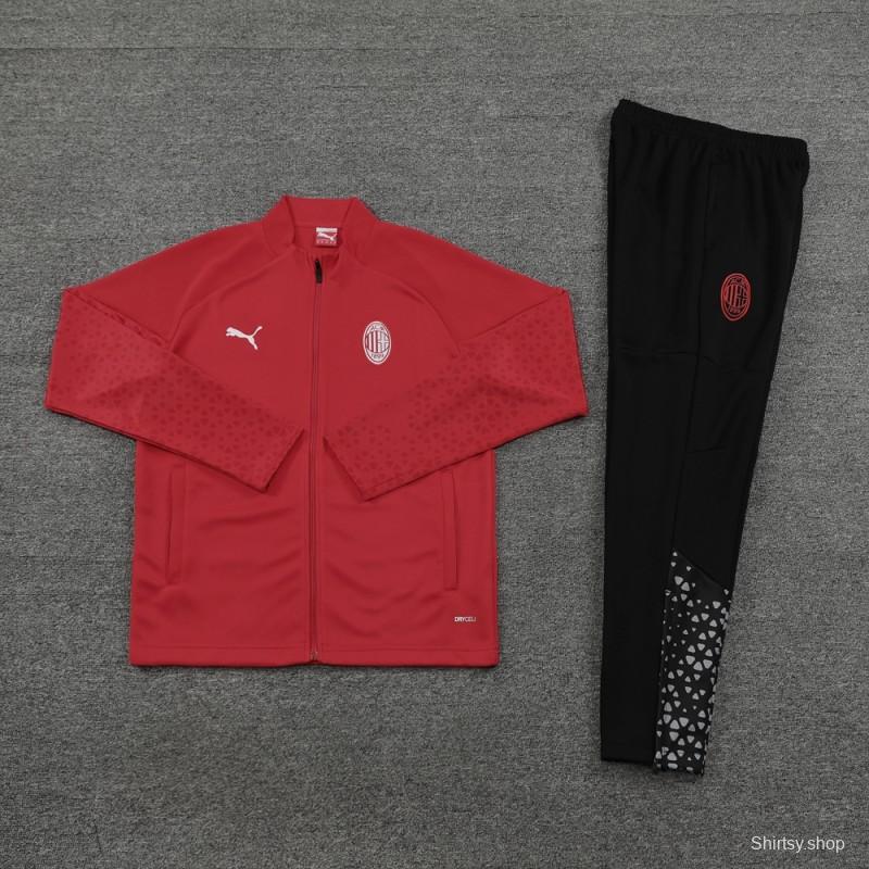 23/24 AC Milan Full Zipper Jacket+Pants