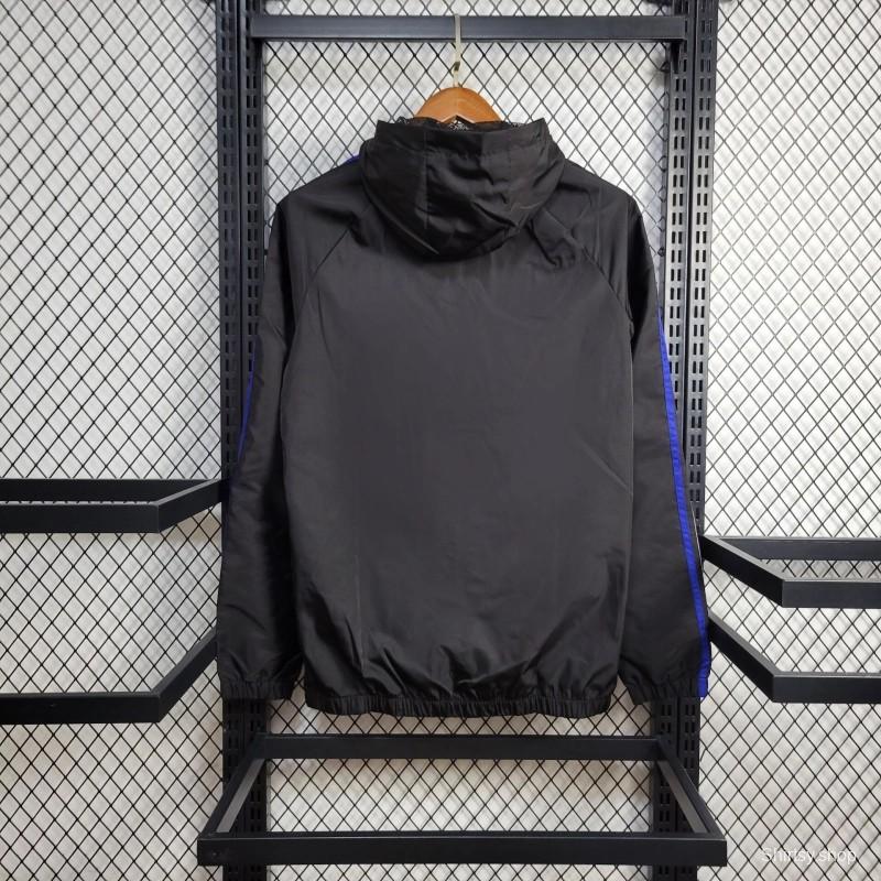 24/25 Adidas Black Windbreaker