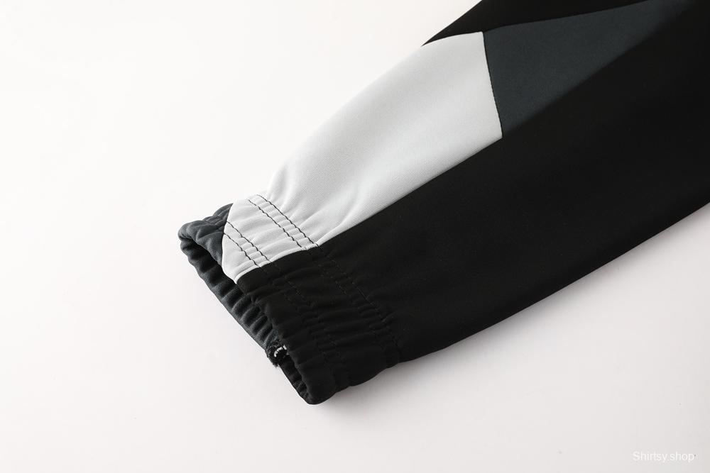 24/25 Borussia Dortmund Grey/Black Full Zipper Jacket +Long Pants